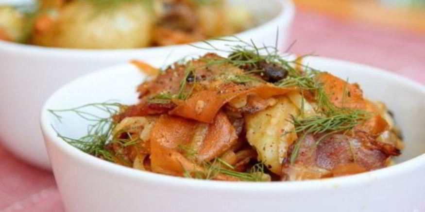 Рецепт теплого салата с картофелем