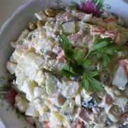 Рецепт Оливье классический со свежим огурцом