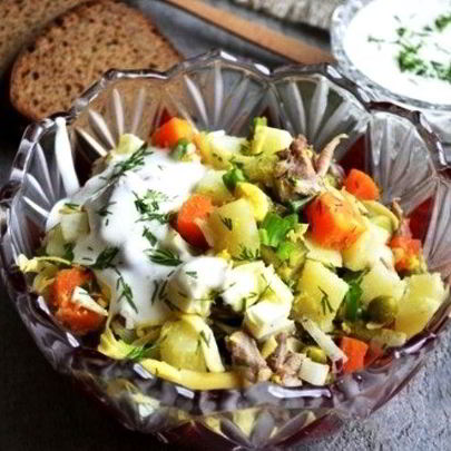 Оливье с индейкой