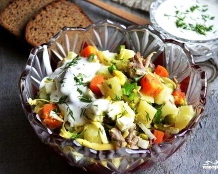 Оливье с индейкой