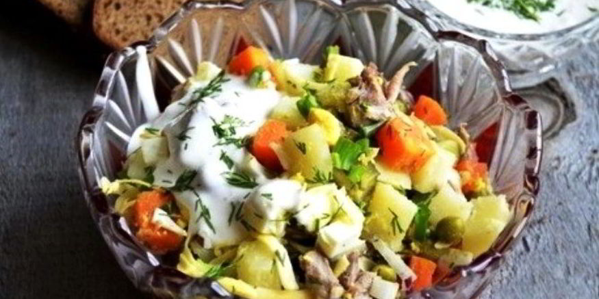 Рецепт оливье с индейкой