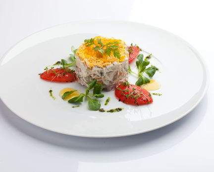 Оливье с копченой куриной грудкой