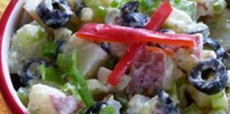 Рецепт оливье с маслинами