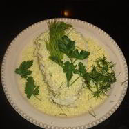 Рецепт Оливье с оригинальном соусом