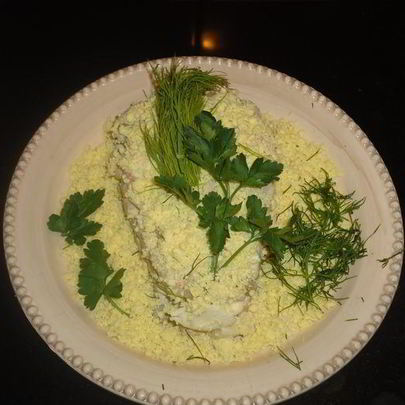 Оливье с оригинальном соусом