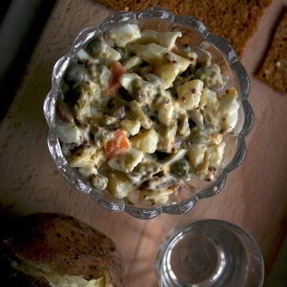 Оливье с ростбифом