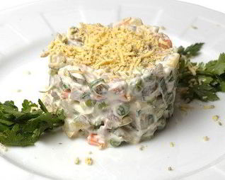 Оливье с яблоками