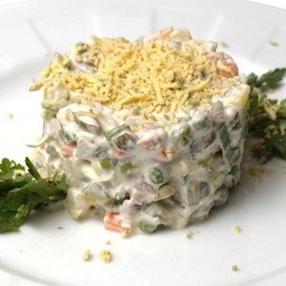 Оливье с яблоками