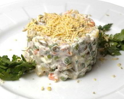 Оливье с яблоками