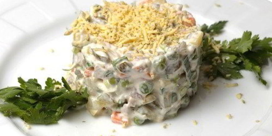 Рецепт оливье с яблоками