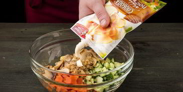 оливье цветной серпантин