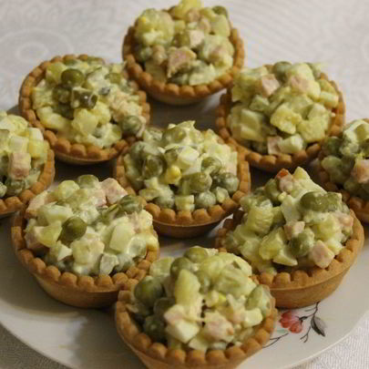 Оливье в тарталетках