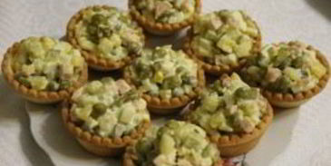 оливье в тарталетках