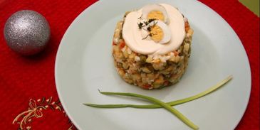 праздничный оливье с курицей