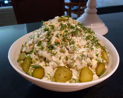 Салат Оливье без мяса