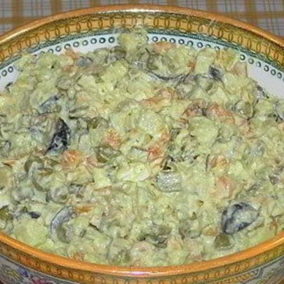 Салат Оливье с капустой