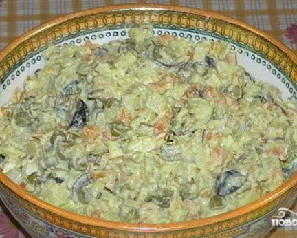 Салат Оливье с капустой