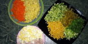 салат оливье с кукурузой