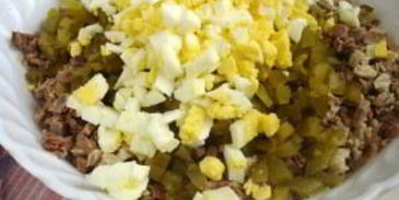 салат оливье с мясом