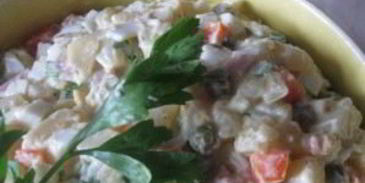 салат оливье с ветчиной