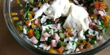 салат-рулет оливье