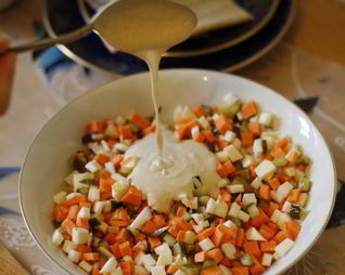 Сыроедческий оливье