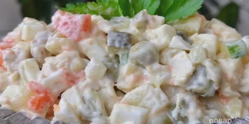 Рецепт традиционного салата оливье