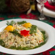 Рецепт Вегетарианского салата оливье