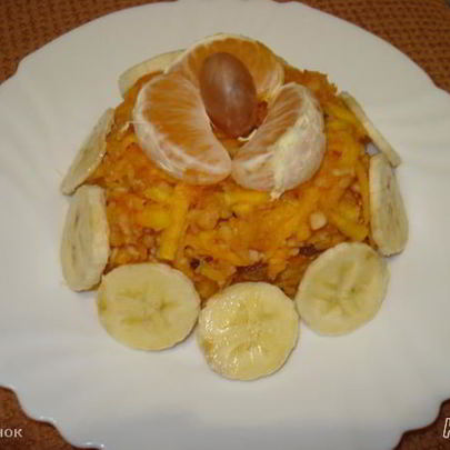 Полезный салат с тыквой