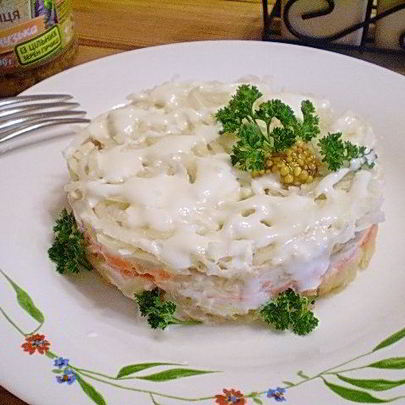 Салат адмиральский с редькой