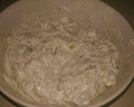 Салат из кольраби и яблока с горчичной заправкой