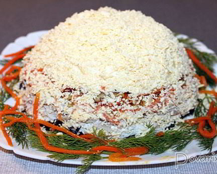 Салат из курицы с корейской морковью