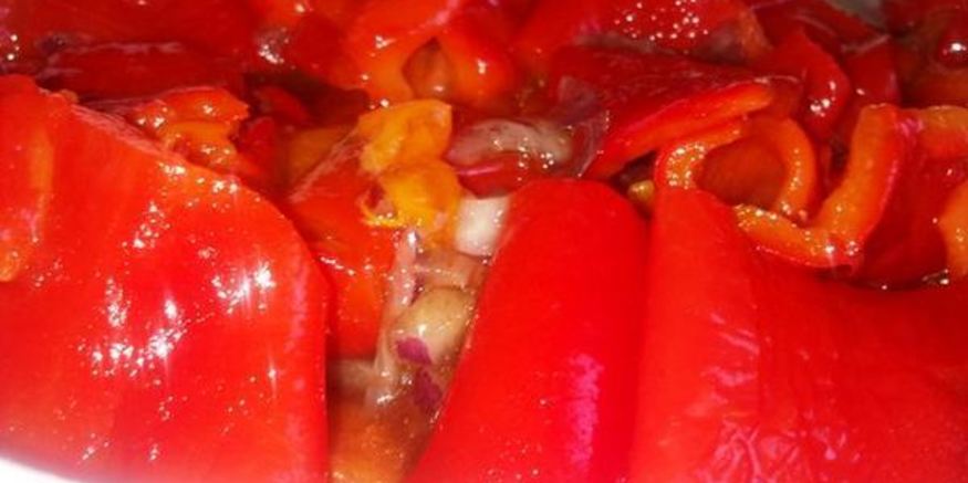 Рецепт салата из печеного перца антипасти