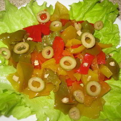 Салат из запеченных перцев