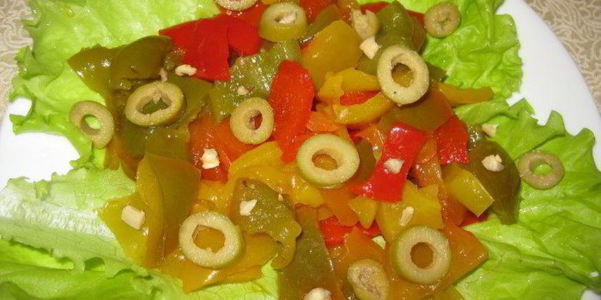 Рецепт салата из запеченных перцев