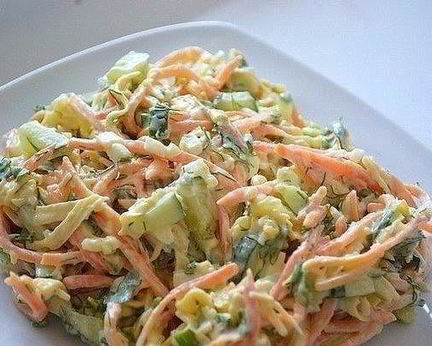 Салат Лиса с корейской морковкой