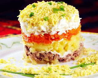 Мимоза с консервой