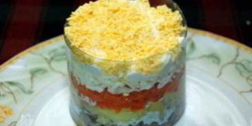 мимоза с консервой