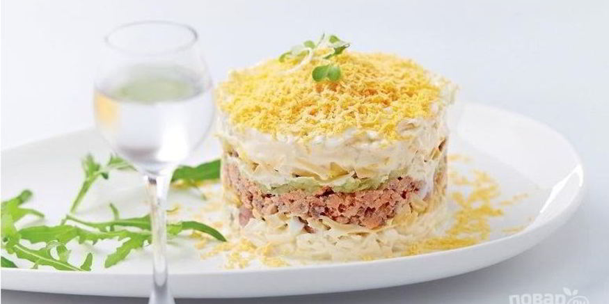 Рецепт мимозы с маслом