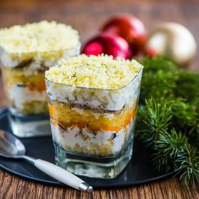 Мимоза в бокале