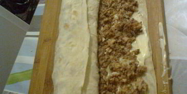 мимоза в рулете из лаваша