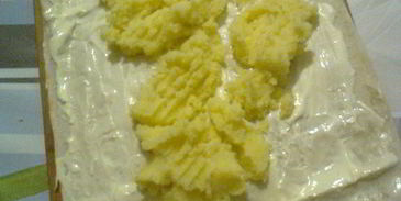 мимоза в рулете из лаваша