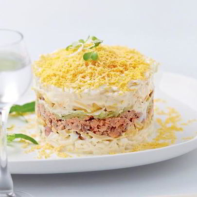 Оригинальный салат Мимоза