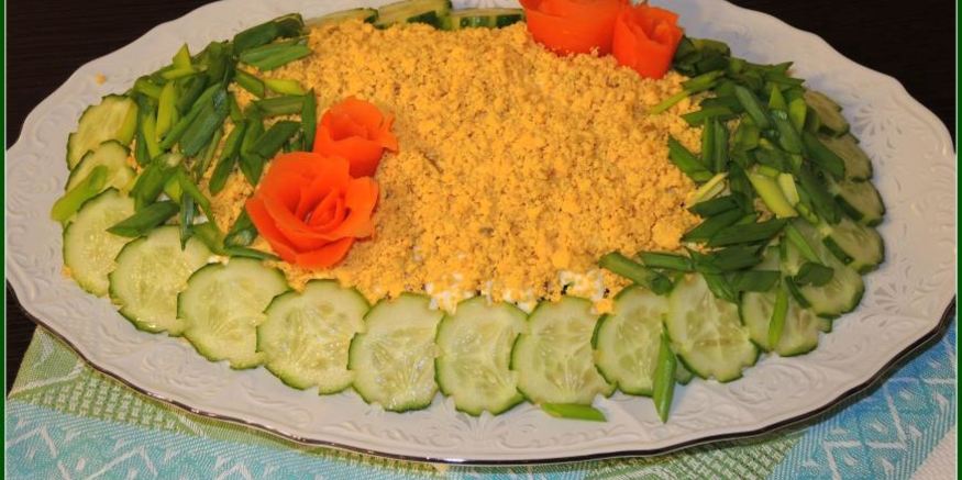 Рецепт рыбного салата мимоза