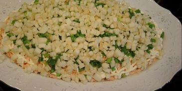 рыбный салат мимоза