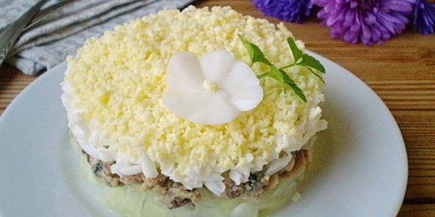 Рецепт салата мимоза без картофеля