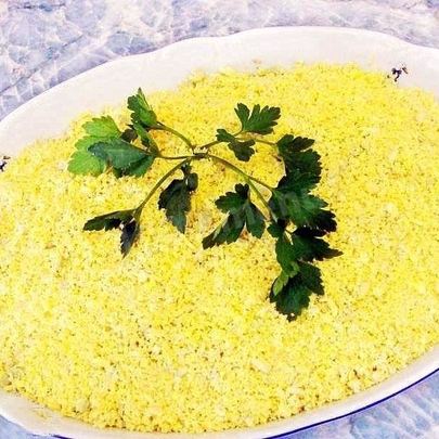 Салат Мимоза классический с консервой