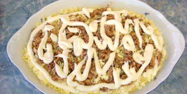 салат мимоза классический с консервой