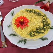 Рецепт Салата мимоза классический с маслом