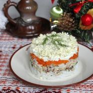 Рецепт Салата мимоза классический с рисом